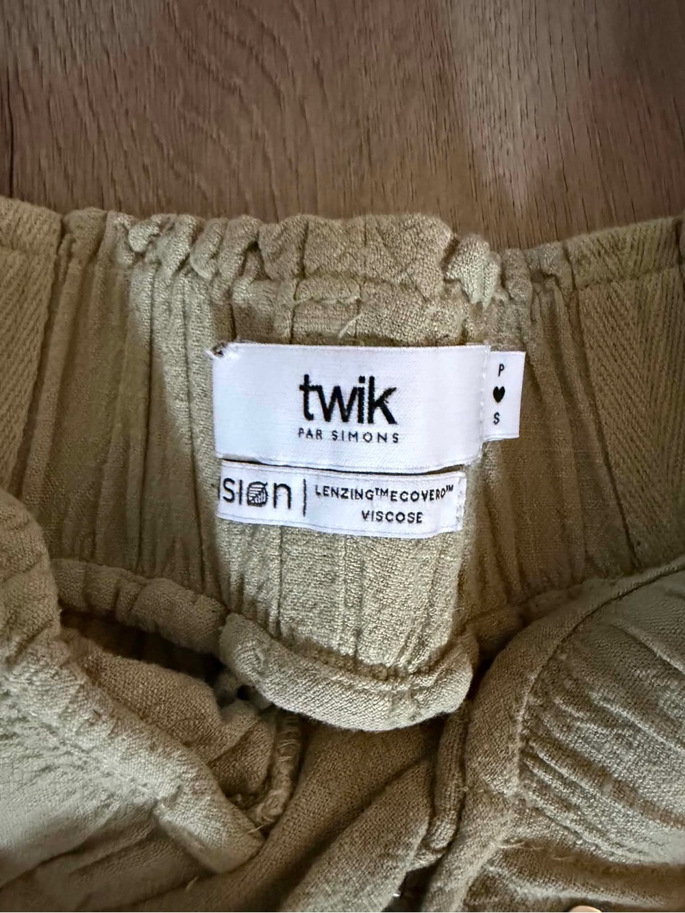 Twik Par Simons Sage Green Viscose Cargo Joggers Utility Gorpcore Lagenlook Boho - Picture 4 of 4